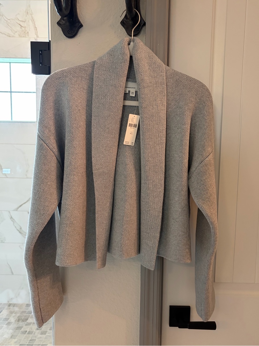 Anthropologie Gray Open-Front Women's Cardigan Sweater